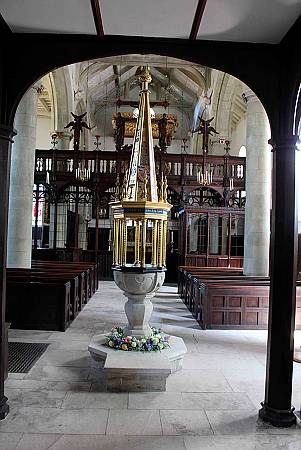 Wimborne St Giles - The Font with Comper Font Cover